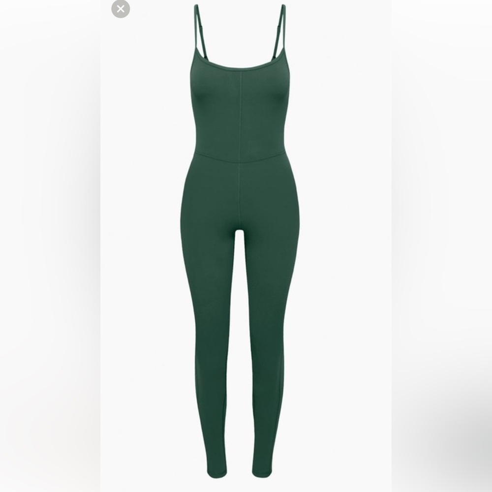 Aritzia Wilfred Free Divinity jumpsuit leggings M Scarab green